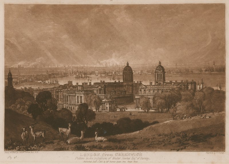 London Greenwichből; alkotó: Joseph Mallord William Turner