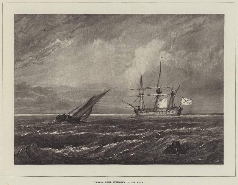 Turner Liber Studiorum, egy tengeri darab alkotó: Joseph Mallord William Turner