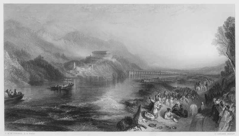A Walhalla megnyitója, a képről a Nemzeti Galériában alkotó: after Joseph Mallord William Turner