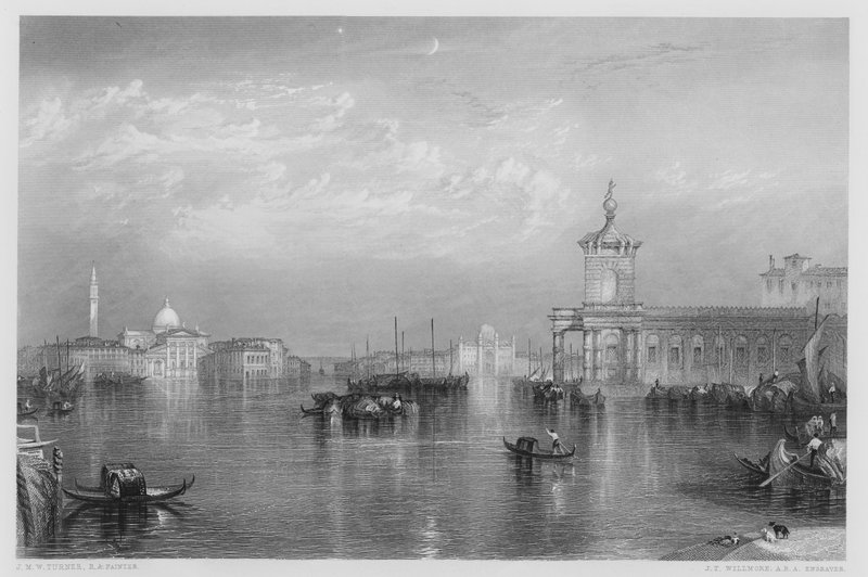Velence, Dogana, a Vernon Galéria képéről alkotó: after Joseph Mallord William Turner