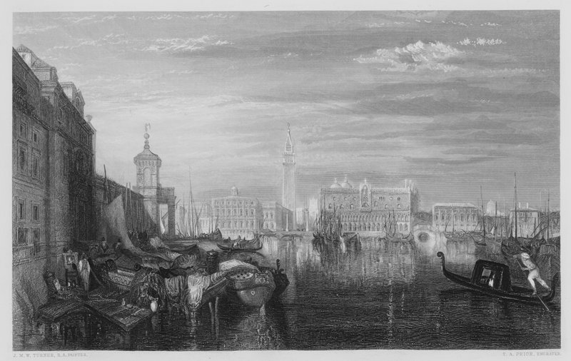 Velence, a Canal Grande, a Vernon Galéria képéről alkotó: after Joseph Mallord William Turner