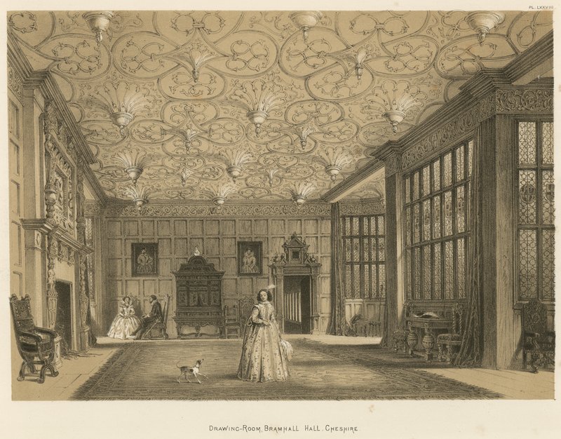 Szalon, Bramhall Hall, Cheshire alkotó: Joseph Nash
