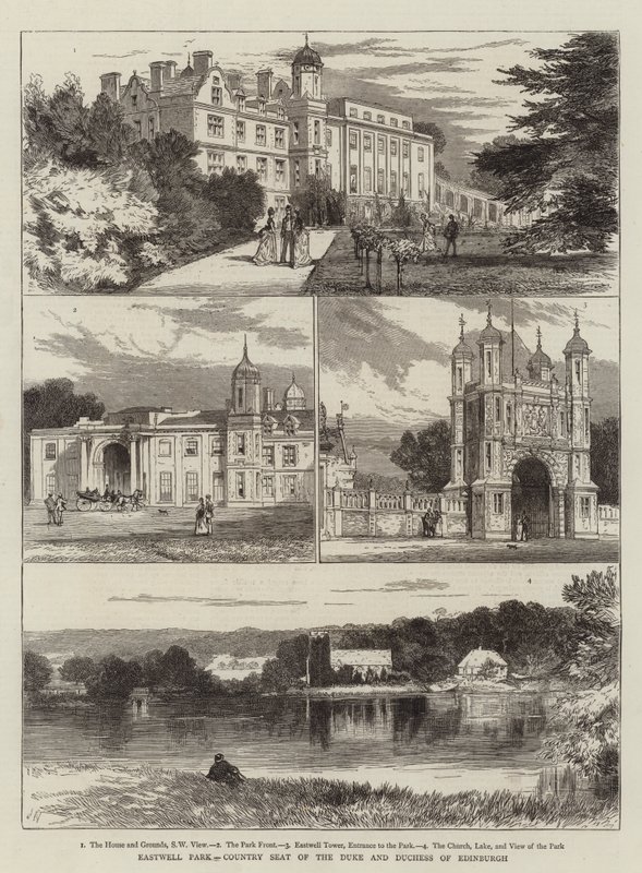 Eastwell Park, Edinburgh hercegének és hercegnőjének székhelye alkotó: Joseph Nash