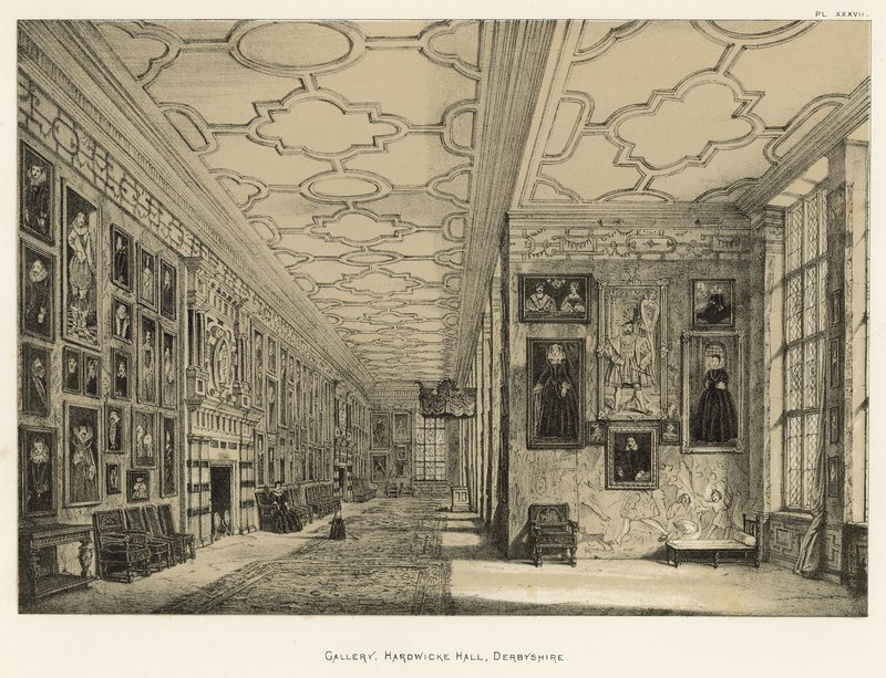 Galéria, Hardwicke Hall, Derbyshire alkotó: Joseph Nash