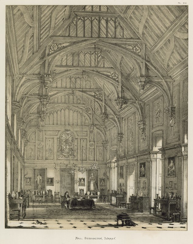 Hall, Beddington, Surrey alkotó: Joseph Nash