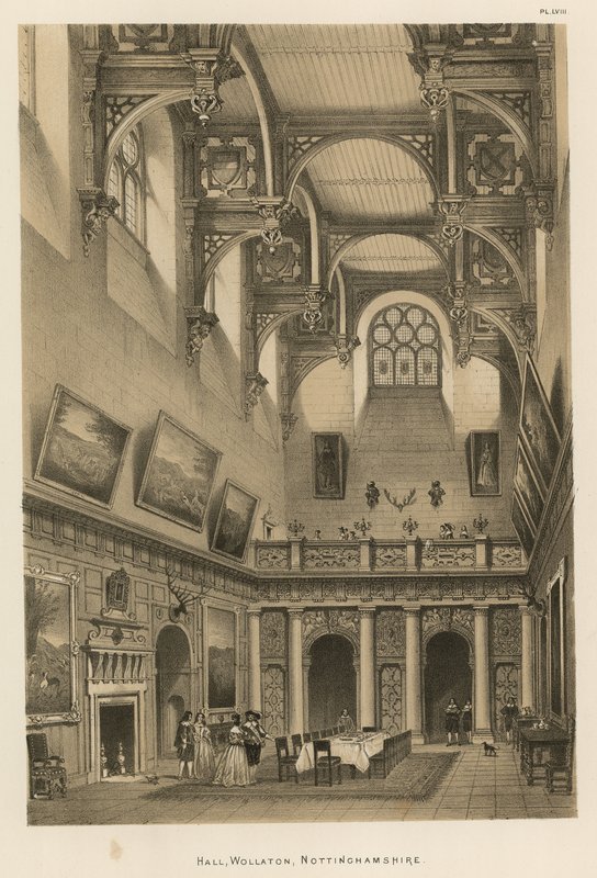 Hall, Wollaton, Nottinghamshire alkotó: Joseph Nash