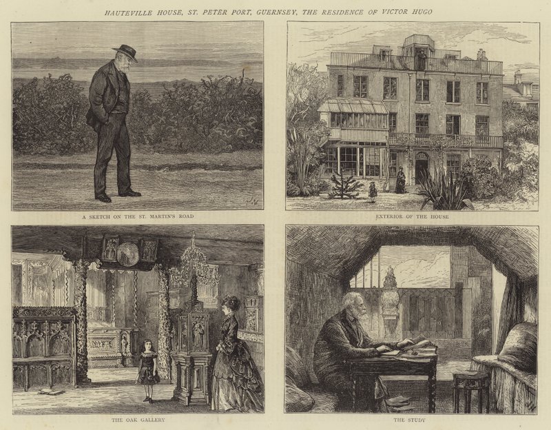 Hauteville House, St Peter Port, Guernsey, Victor Hugo rezidenciája alkotó: Joseph Nash
