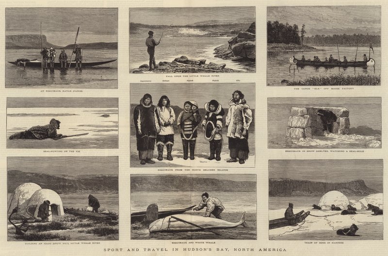 Sport és utazás a Hudson-öbölben, Észak-Amerikában alkotó: Joseph Nash