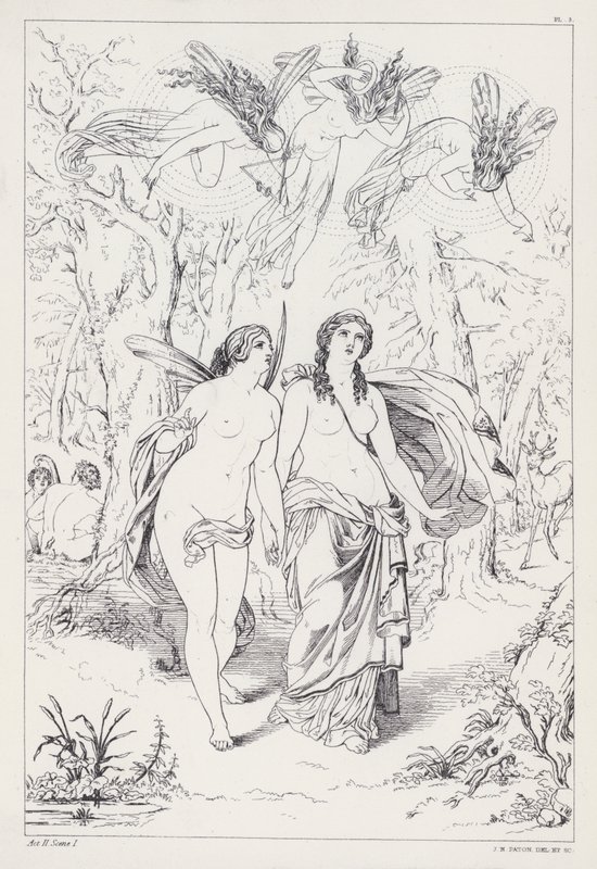 Shelleys Prometheus Kötetlen, II. felvonás, 1. jelenet alkotó: Joseph Noel after Paton