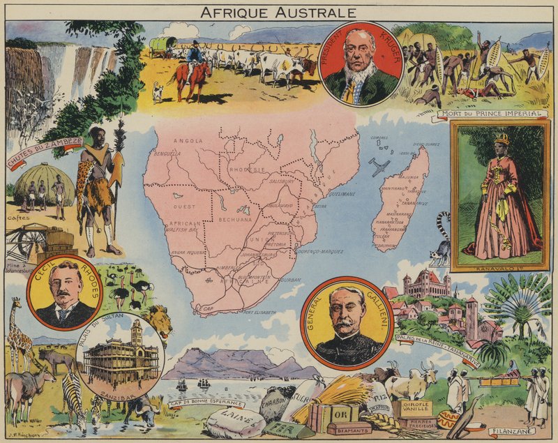 Dél-Afrika (színes litográfia) alkotó: Joseph Porphyre Pinchon