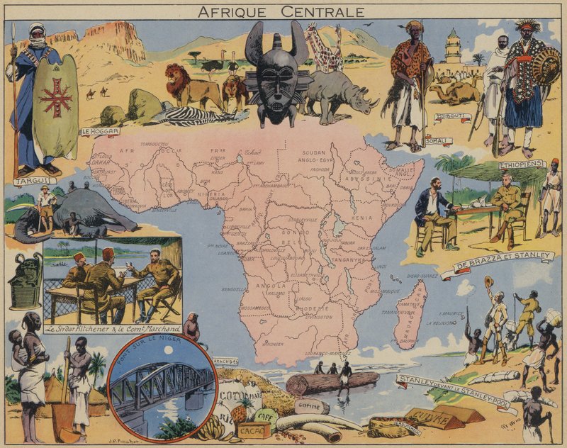 Közép-Afrika (színes litográfia) alkotó: Joseph Porphyre Pinchon