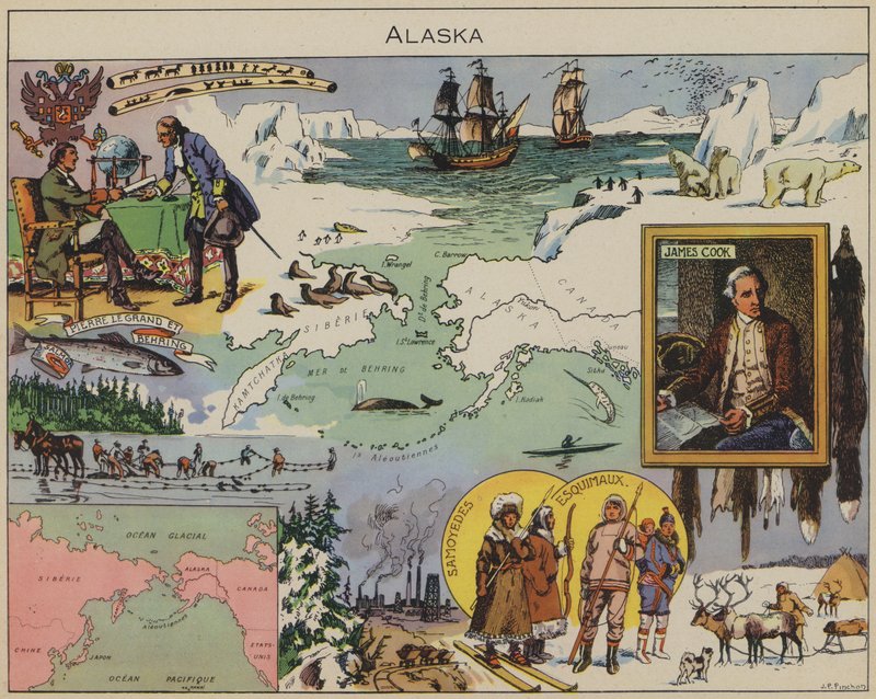Alaszka (színes litográfia) alkotó: Joseph Porphyre Pinchon