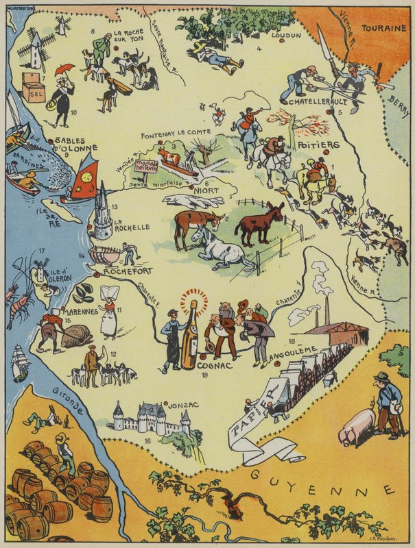 Aunis Et Saintonge-Angoumois-Poitou (színes litográfia) alkotó: Joseph Porphyre Pinchon