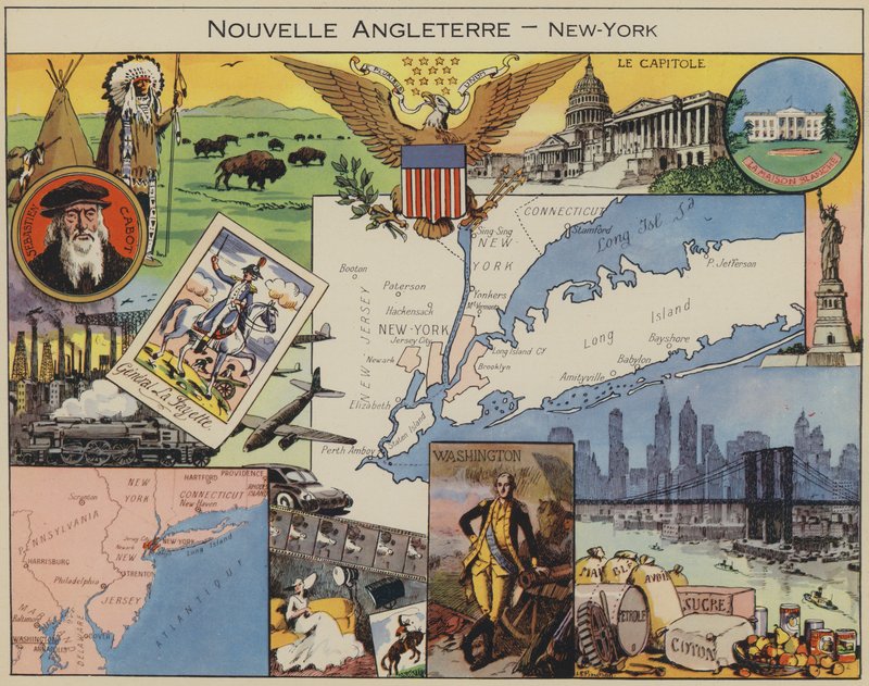 New England, New York (színes litográfia) alkotó: Joseph Porphyre Pinchon