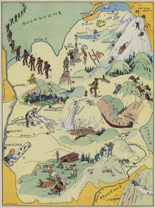 Savoie-Dauphine (színes litográfia) alkotó: Joseph Porphyre Pinchon