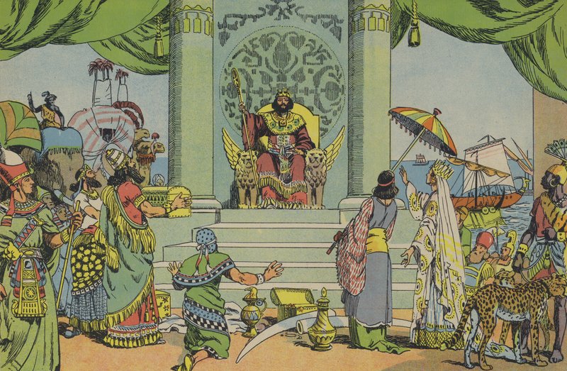 Salamon dicsőségében (színes litográfia) alkotó: Joseph Porphyre Pinchon
