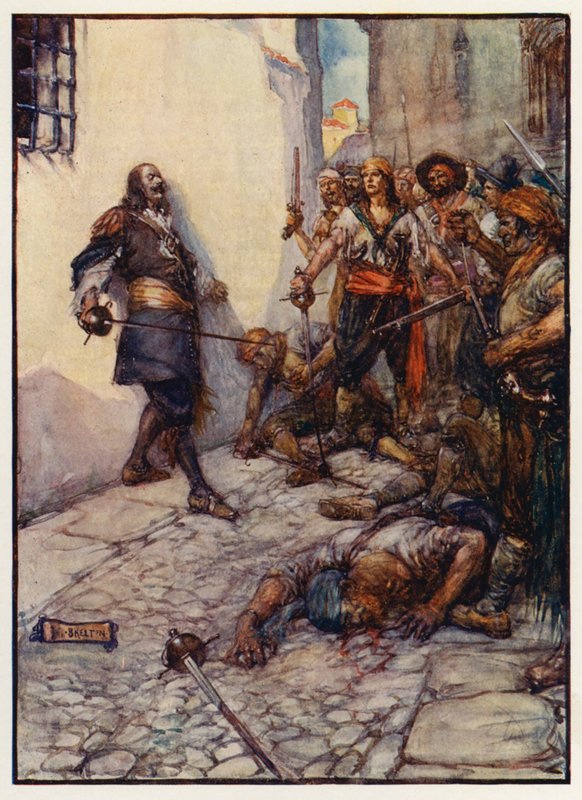 Hevesen és hosszan harcolt ez a vitéz (színes litográfia) alkotó: Joseph Ratcliffe (after) Skelton