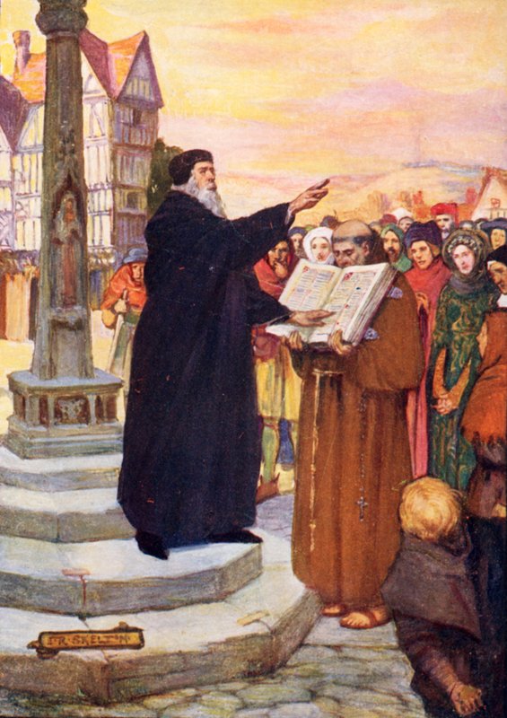 John Wyclif prédikál alkotó: Joseph Ratcliffe Skelton