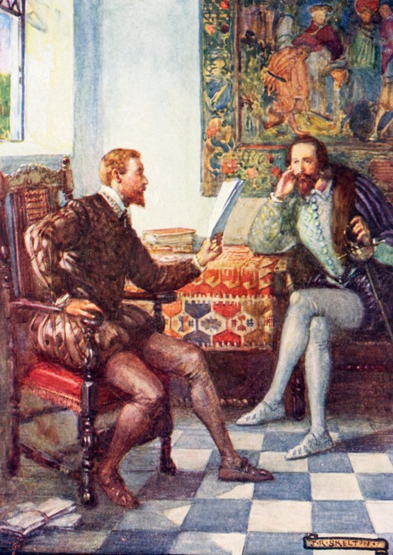 Spenser felolvassa Raleigh-nek a Tündérkirálynő első részét alkotó: Joseph Ratcliffe Skelton
