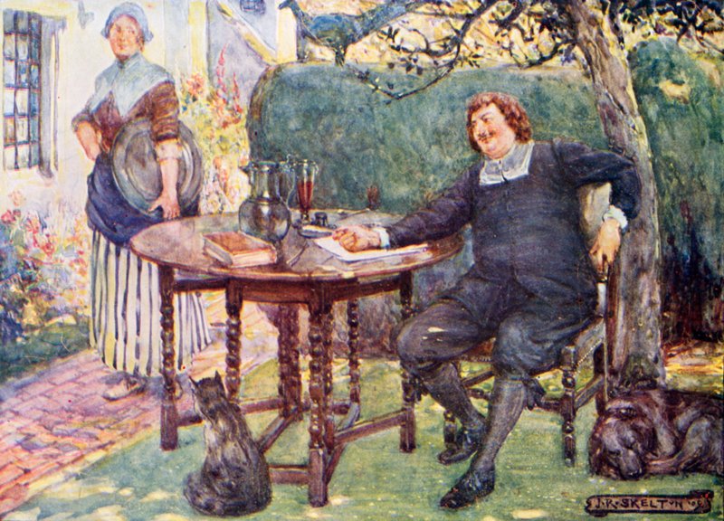A Prue-nál, a szolgálólánya – Robert Herrick alkotó: Joseph Ratcliffe Skelton