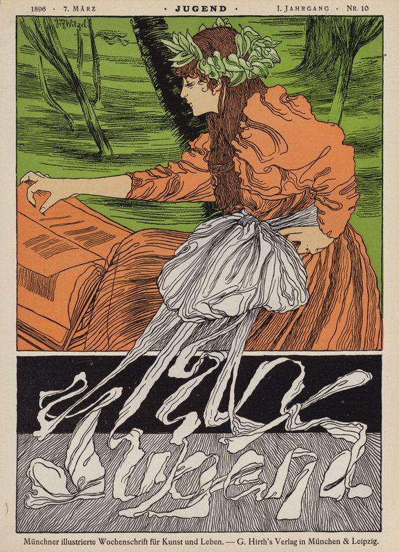 A Jugend magazin címlapillusztrációja, 1896 alkotó: Joseph Rudolf Witzel