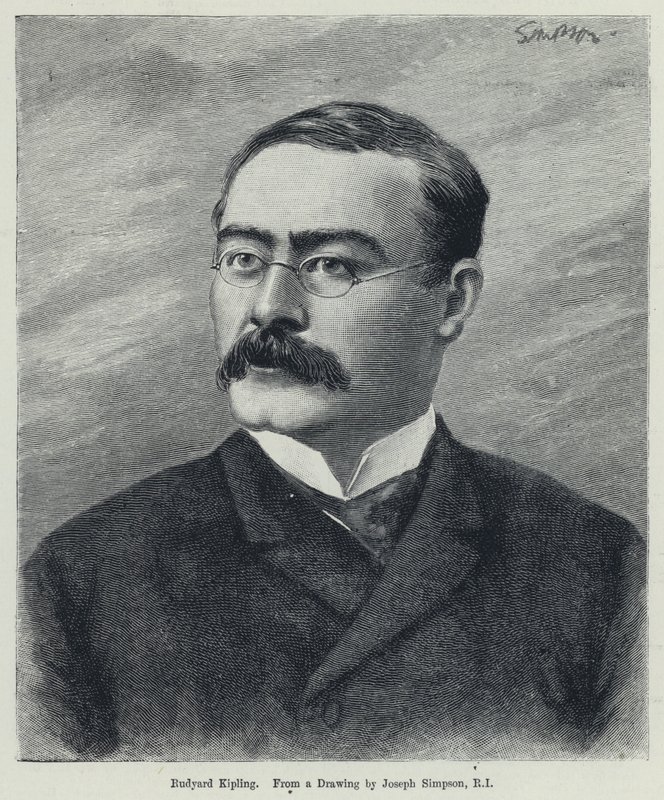 Rudyard Kipling (litho) alkotó: Joseph Simpson
