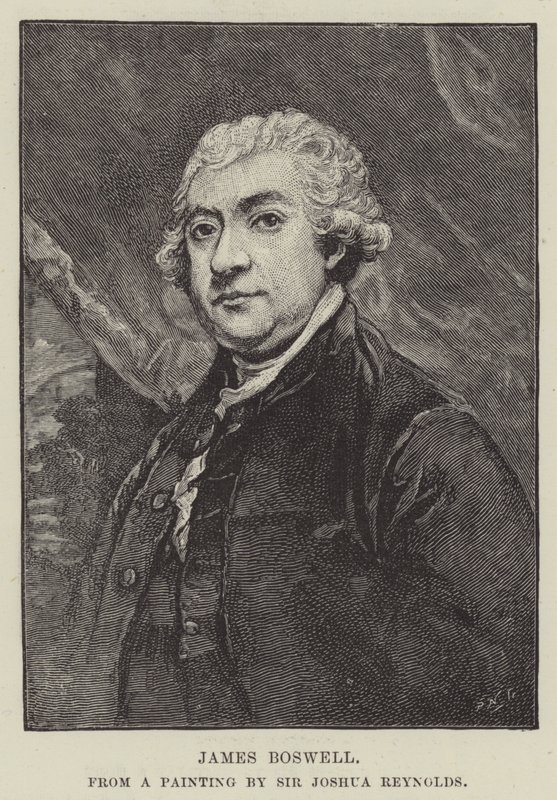 James Boswell metszete alkotó: Joshua Reynolds