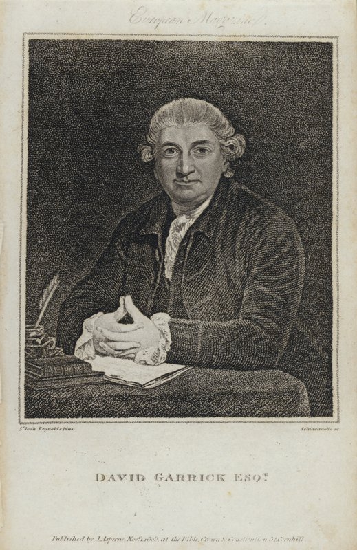 David Garrick angol színész, drámaíró és színházi menedzser (metszet) alkotó: Joshua (after) Reynolds