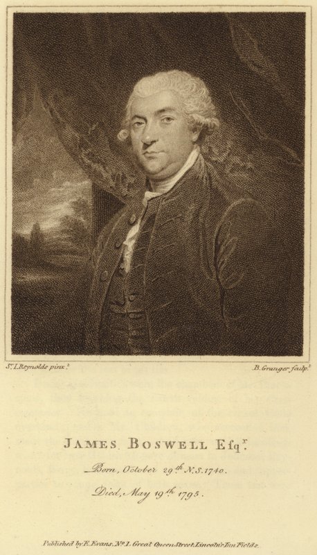James Boswell (metszet) alkotó: Joshua (after) Reynolds
