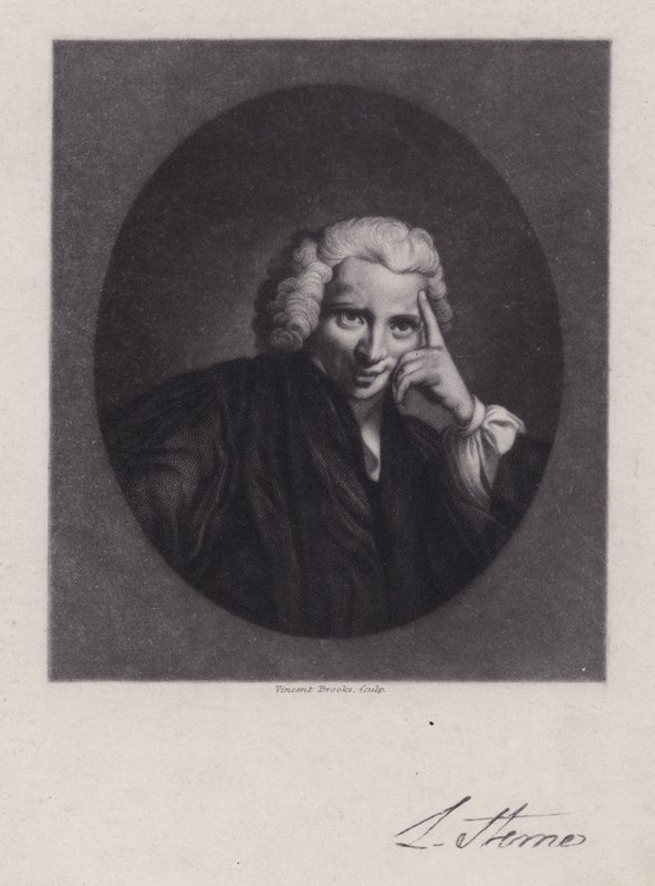 Laurence Sterne ír író és pap, a Tristram Shandy (metszet) szerzője alkotó: Joshua (after) Reynolds