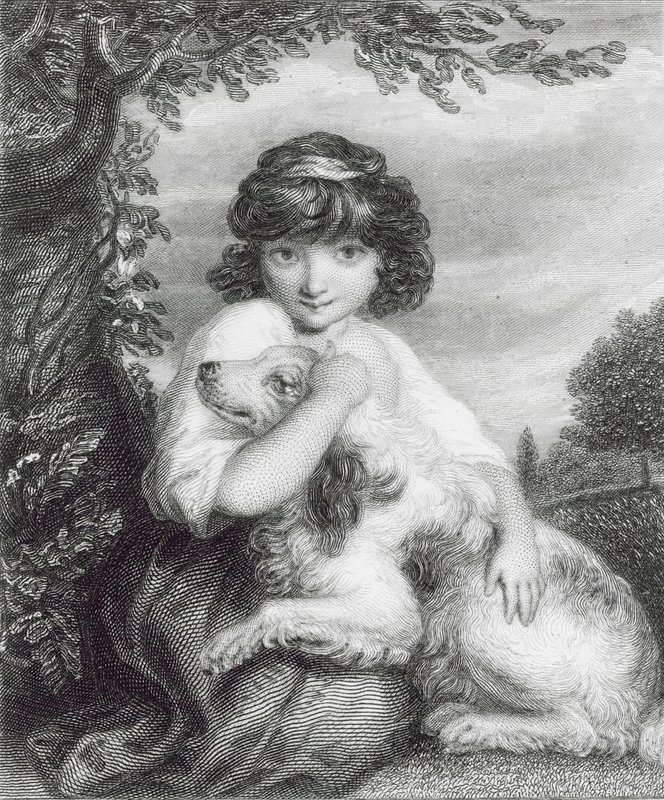 Szeress engem, szeresd a kutyámat (gravírozás) alkotó: Joshua (after) Reynolds