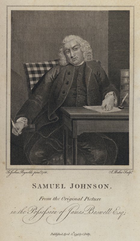 Samuel Johnson angol író és lexikográfus (metszet) alkotó: Joshua (after) Reynolds