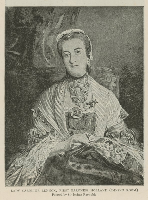 Lady Caroline Lennox, Hollandia első bárónője alkotó: Joshua Reynolds