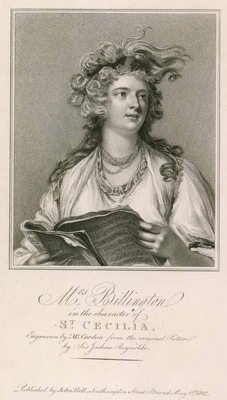 Mrs Billington a Szent Cecília szerepében alkotó: Joshua Reynolds