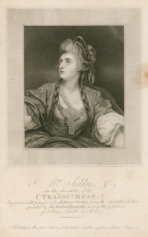 Mrs. Sarah Siddons, színésznő, a Tragikus Múzsa karakterében alkotó: Joshua Reynolds