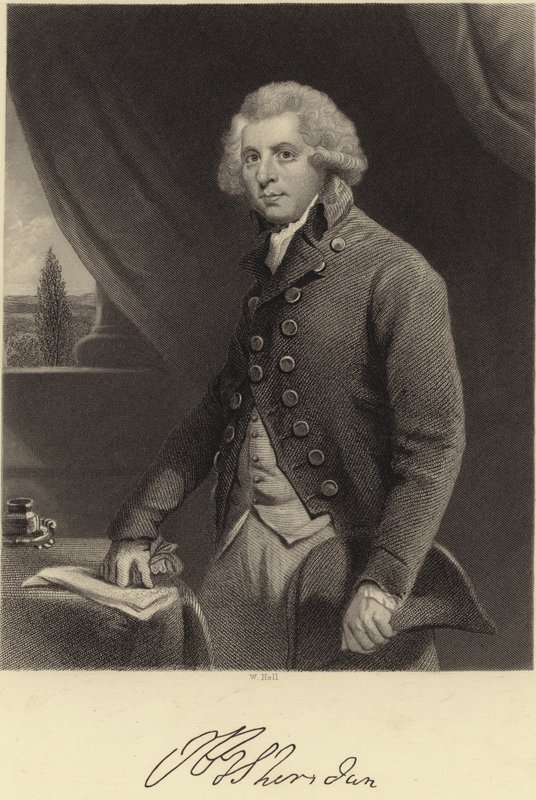 Richard Brinsley Sheridan alkotó: Joshua Reynolds