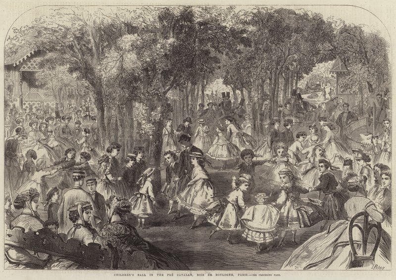Gyermekbál a Pre Catelanban, Bois de Boulogne, Párizs alkotó: Jules Pelcoq