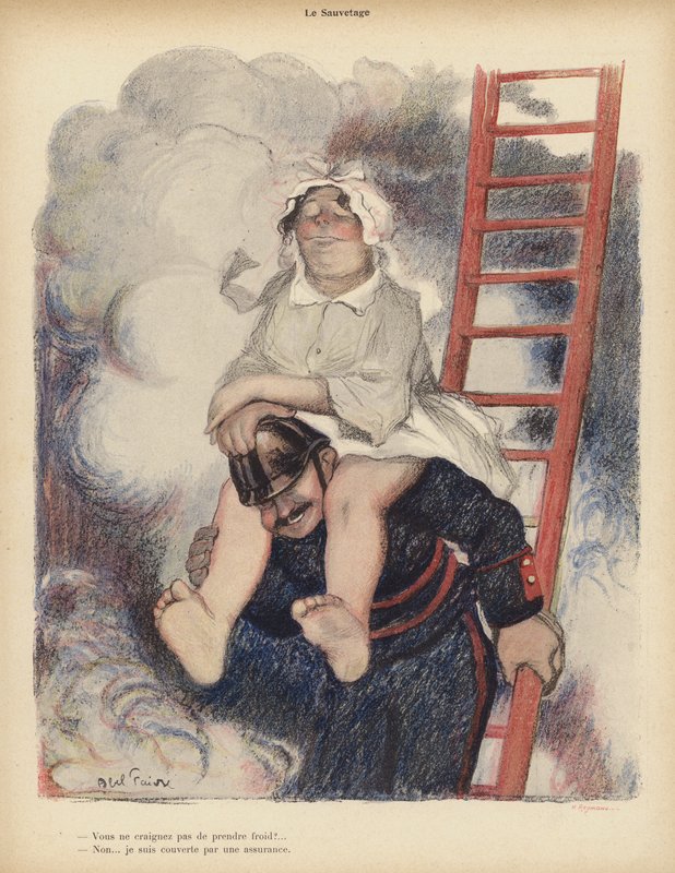 The Rescue (színes litó) alkotó: Jules Abel Faivre