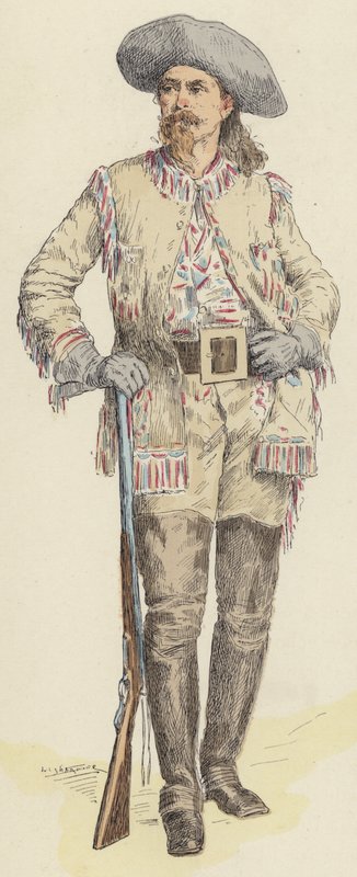 Buffalo Bill (színes litó) alkotó: Jules Arsene (after) Garnier