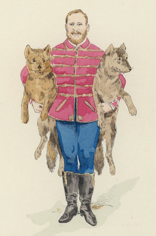 Kutyakiképző (színes litho) alkotó: Jules Arsene (after) Garnier