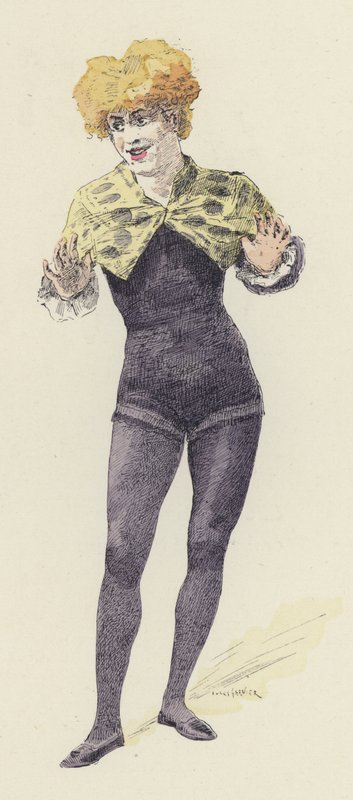 Női bohóc (színes litó) alkotó: Jules Arsene (after) Garnier