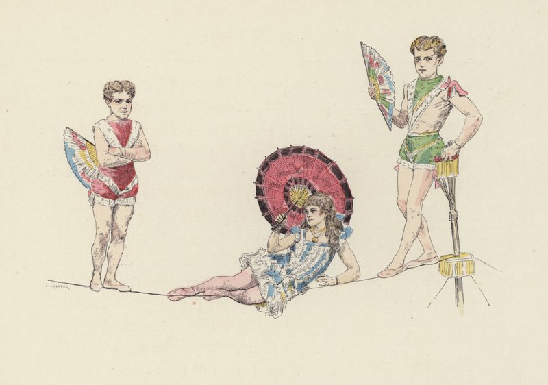 Kötélművészek (színes litó) alkotó: Jules Arsene (after) Garnier