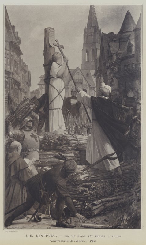 Jeanne dArc est Brulee a Rouen (Janna dArc égése Rouenben) alkotó: Jules Eugene Lenepveu
