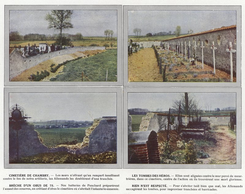 Chambry temető, A hősök sírjai, 75 mm-es lövedék áttörése, Semmit sem tisztelnek alkotó: Jules Gervais Courtellemont
