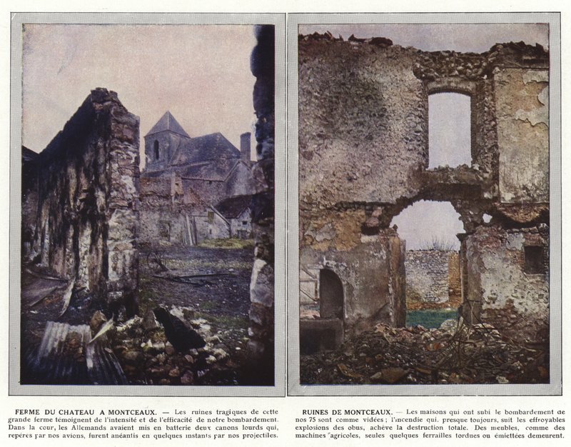 Chateau farm Montceaux-ban, Montceaux romjai alkotó: Jules Gervais Courtellemont