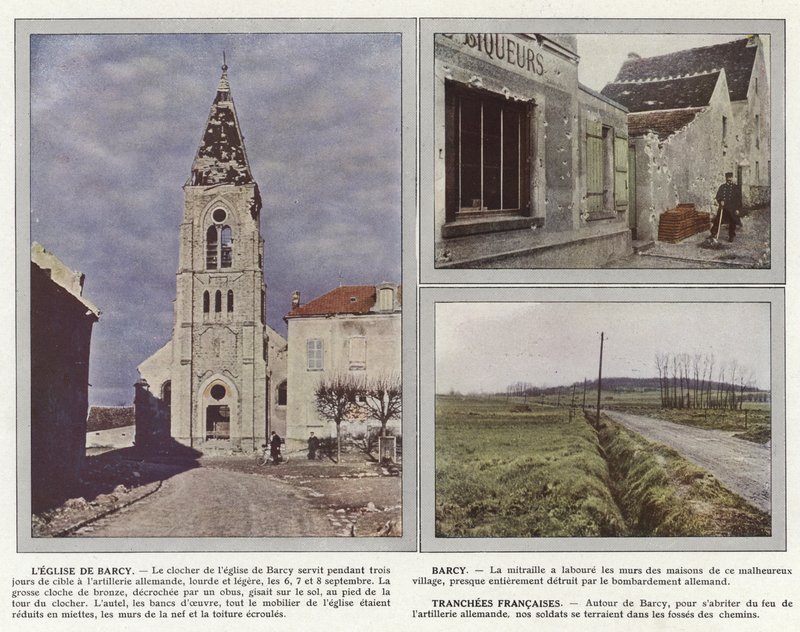 Barcy templom, Barcy, Tranchees Francaises alkotó: Jules Gervais Courtellemont