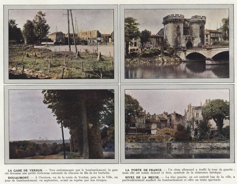 Verdun vasútállomás, La Porte de France, Douaumont, Banks of the Meuse alkotó: Jules Gervais Courtellemont