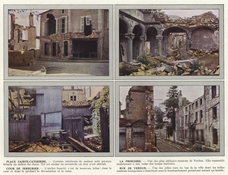 Place Sainte-Catherine, La Princerie, Lakatos udvar, Rue de Verdun alkotó: Jules Gervais Courtellemont