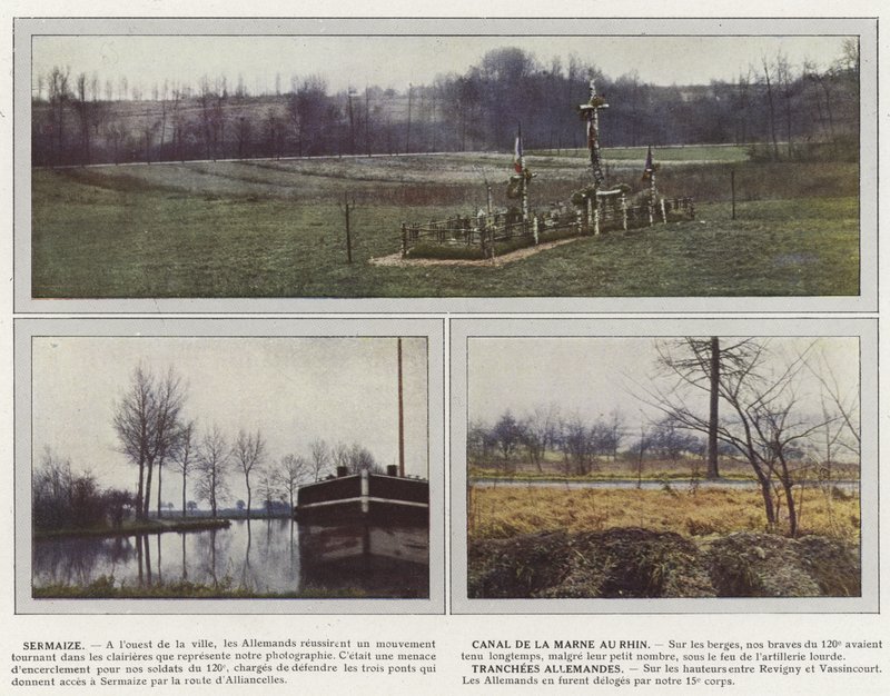 Sermaize, Marne-Rajna csatorna, német tranchees alkotó: Jules Gervais Courtellemont