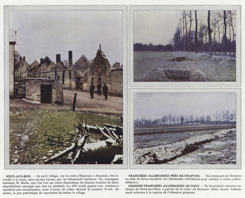 Soisy-aux-Bois, német árkok Chapton közelében, Soisy nagynémet részei alkotó: Jules Gervais Courtellemont